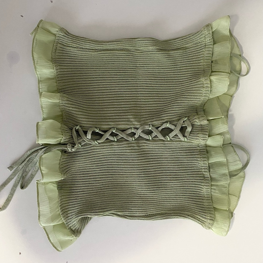 Sage green tube top